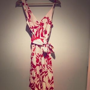 Club Monaco Floral Red Dress